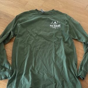 Green Men's Long Sleeve Shirt